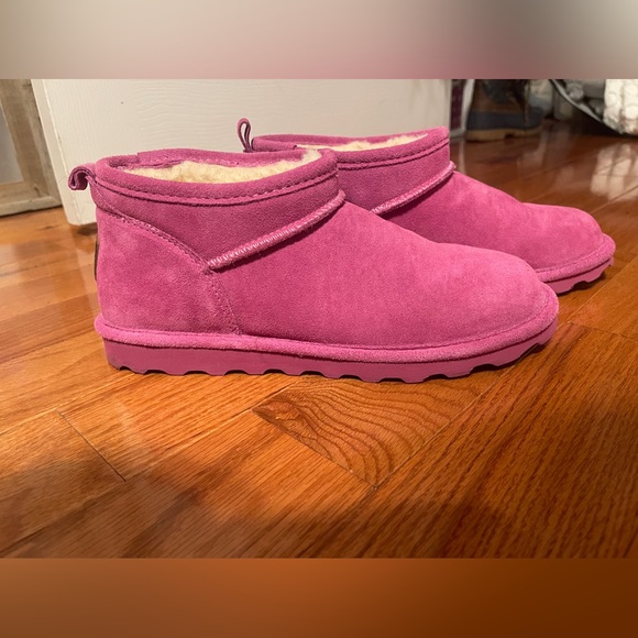 Womens pink bear paw boots - Picture 1 of 4